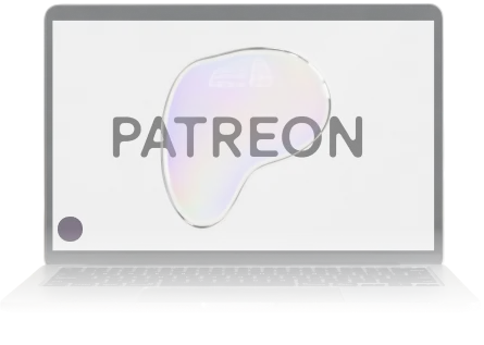 Laptop showing a Patreon creator page